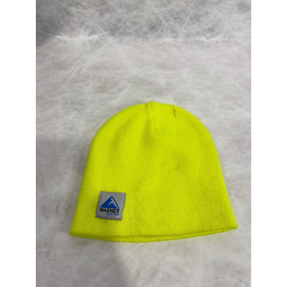 Bayside Wagner Custom Neon Yellow Knit Beanie Hat Mens‎ Made in USA One Size